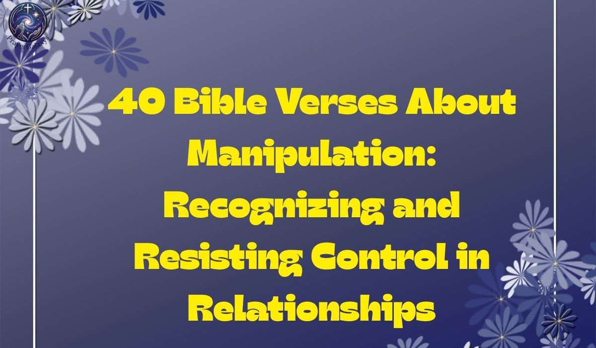 40 Bible Verses About Manipulation: Recognizing and Resisting Control in Relationships