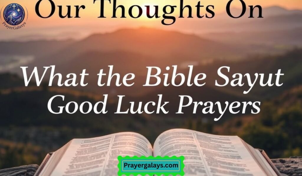Our Thoughts On What the Bible Says About Good Luck Prayers