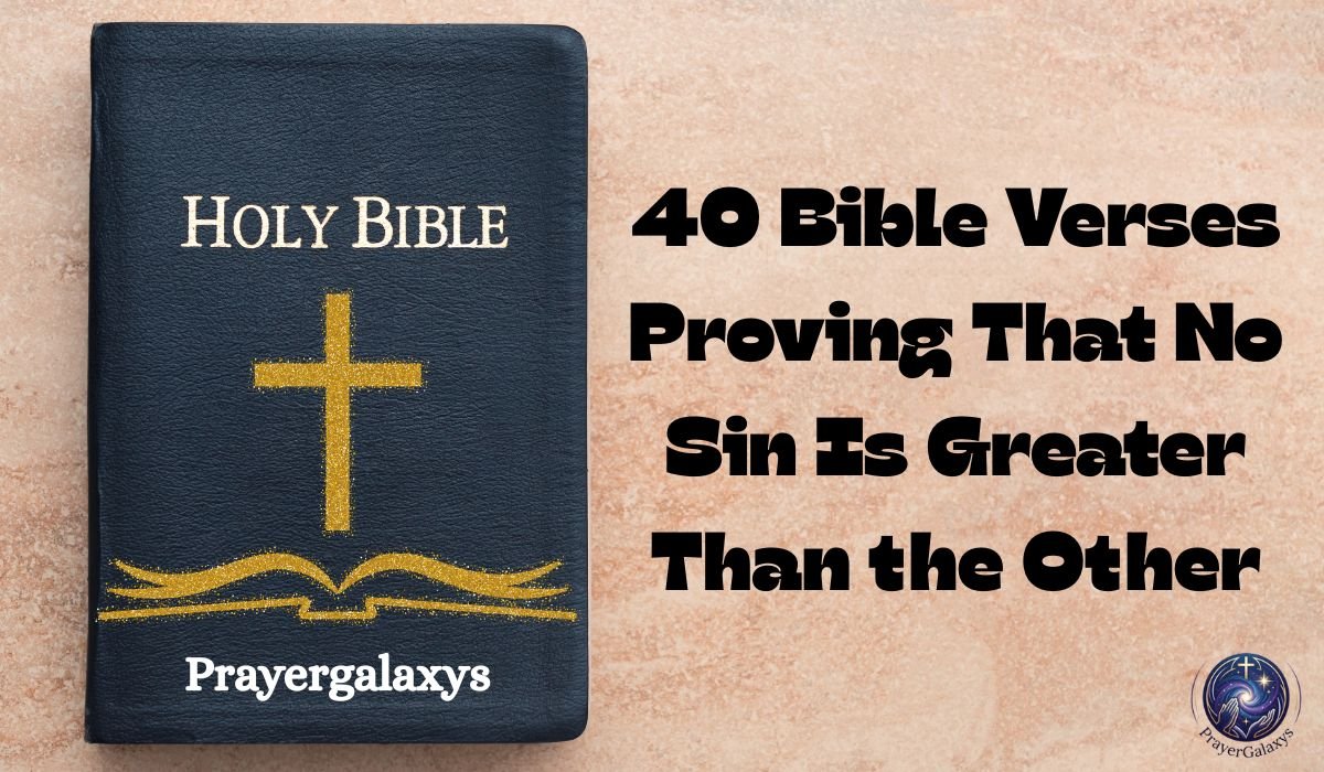 40 Bible Verses Proving That No Sin Is Greater Than the Other