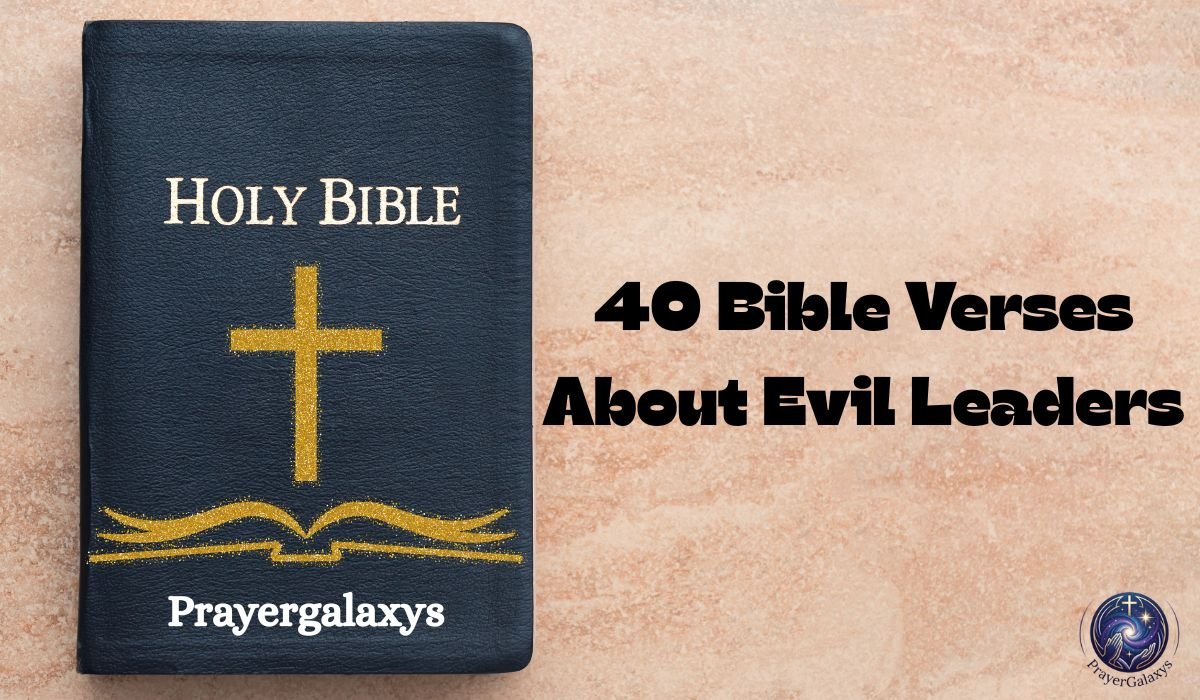 40 Bible Verses About Evil Leaders