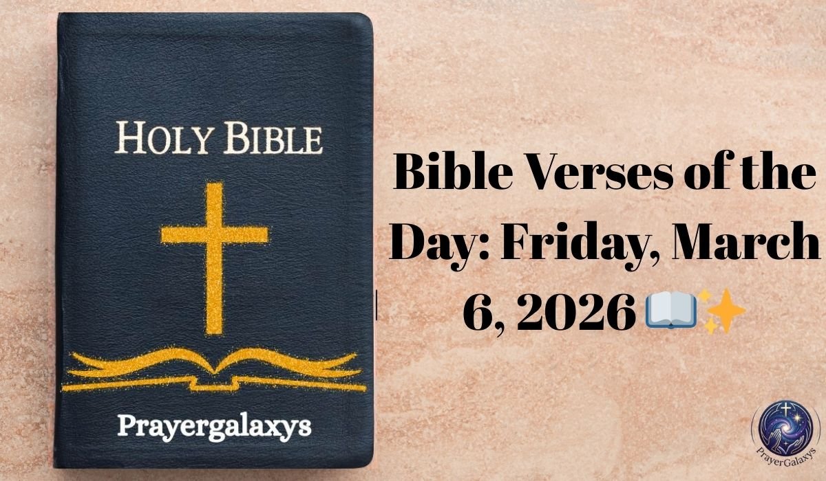 Bible Verses of the Day: Friday, March 6, 2026 📖✨